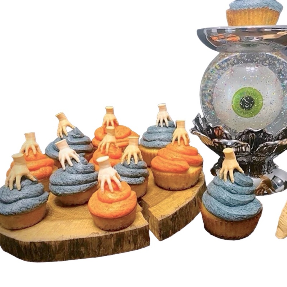 Wednesday Addams Thing Cupcake Toppers